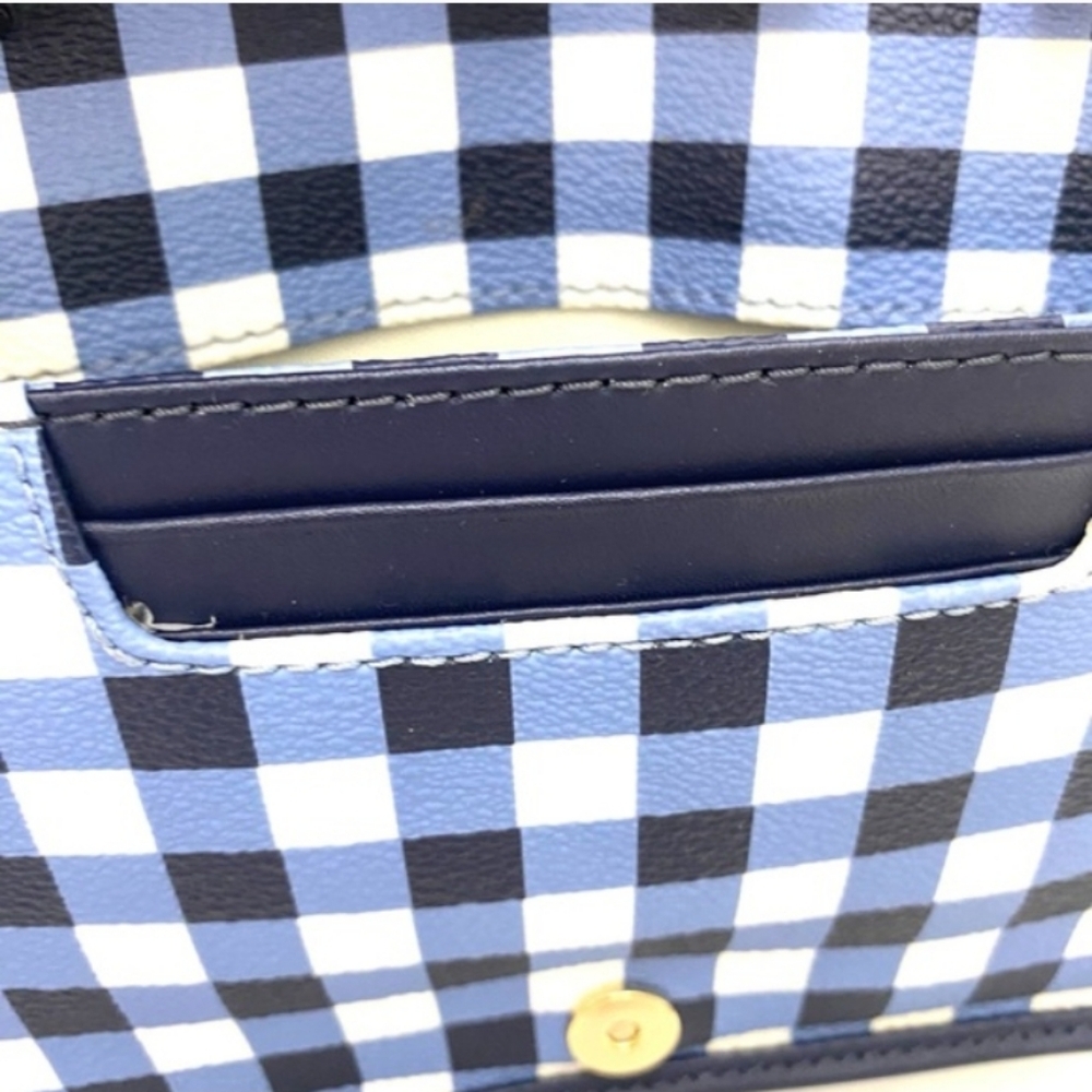 Kate Spade-2pc Hyde Lane Gingham Renee Crossbody Bag & Stacy Snap Wallet 💙 - Picture 9 of 16